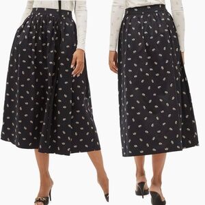 Hill House Home The Krista Skirt Khaki Autumn Paisley
